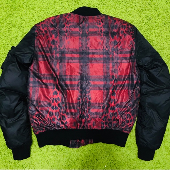 Just Cavalli Red/Black Puffer Jacket - Picture 3 of 7